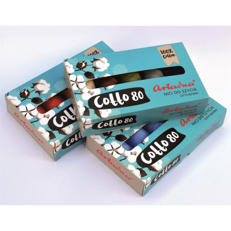 Zestaw nici Cotto 80/500m - 5 sztuk