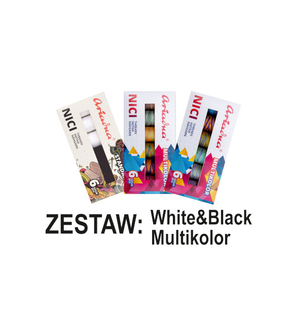 Zestaw - White&Black + Multikolor