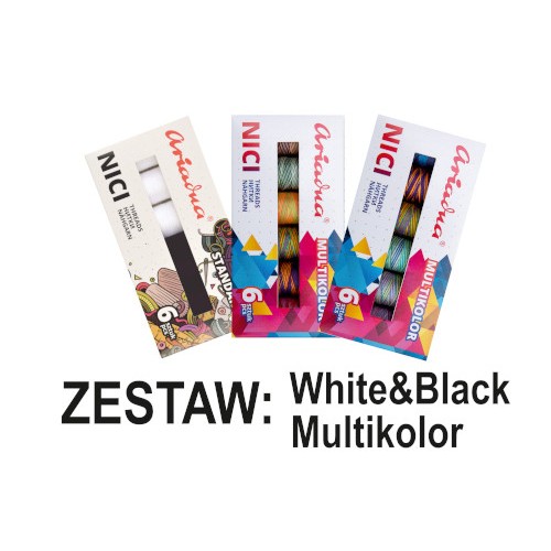 Zestaw - White&Black + Multikolor