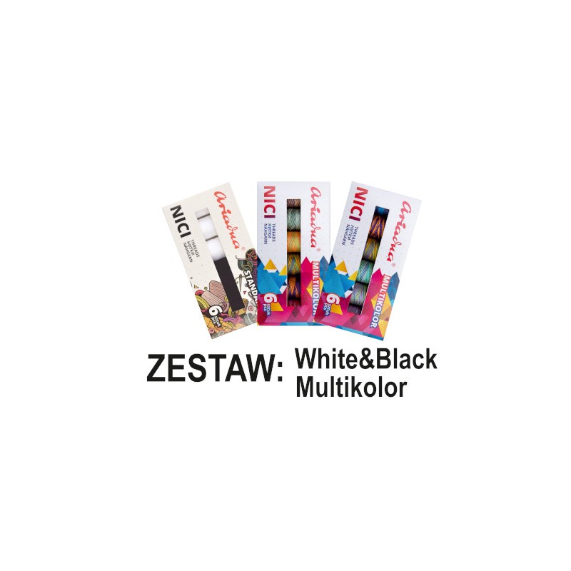 Zestaw - White&Black + Multikolor