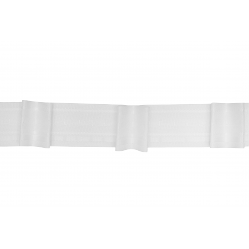 Taśma poliestrowa biała "PODWÓJNA FAŁDA", szer. 50 mm,...