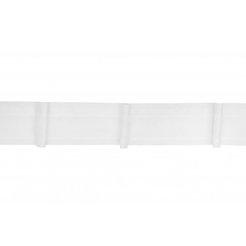 Taśma poliestrowa biała "POJEDYNCZA FAŁDA", szer. 50 mm, FP050-2Z-3C3