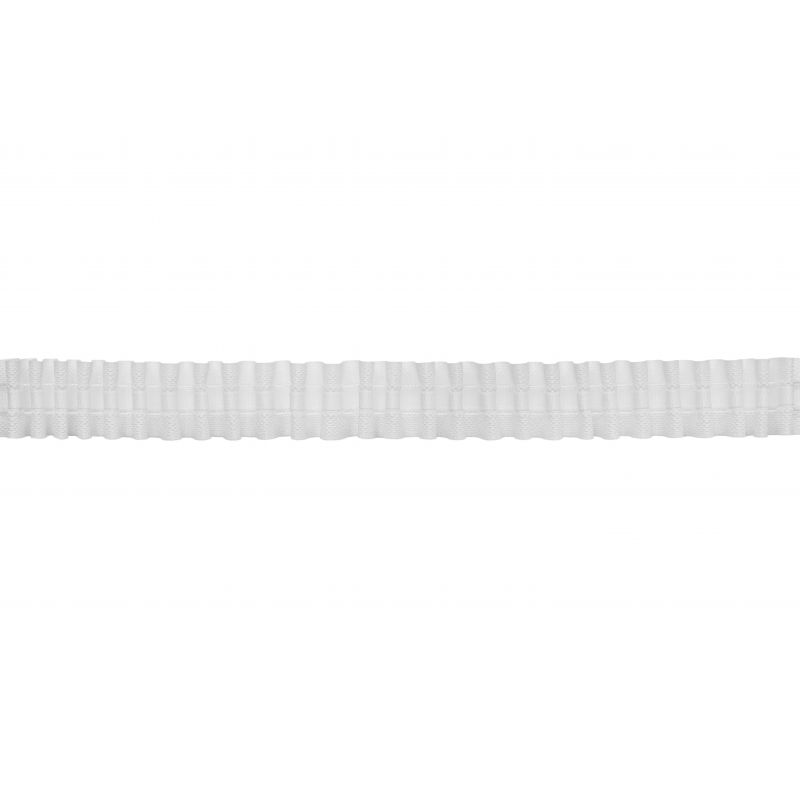 Taśma poliestrowa biała, marszczenie "DOWOLNE", szer. 25 mm, FP025-1D-3C3