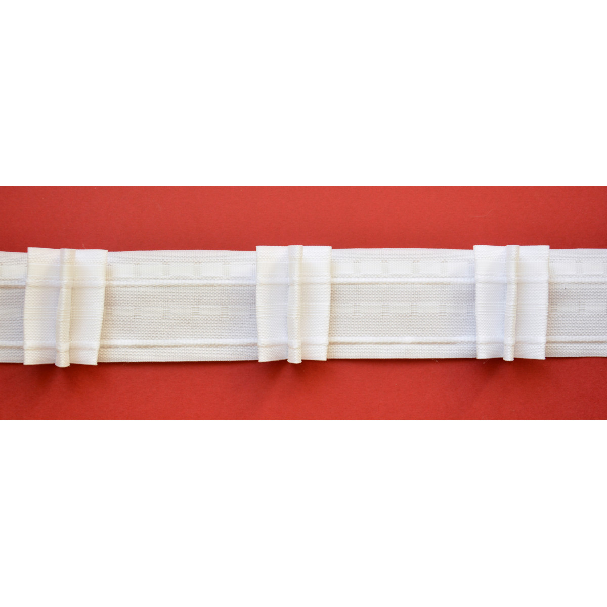 Taśma poliestrowa biała "POTRÓJNA FAŁDA", szer....