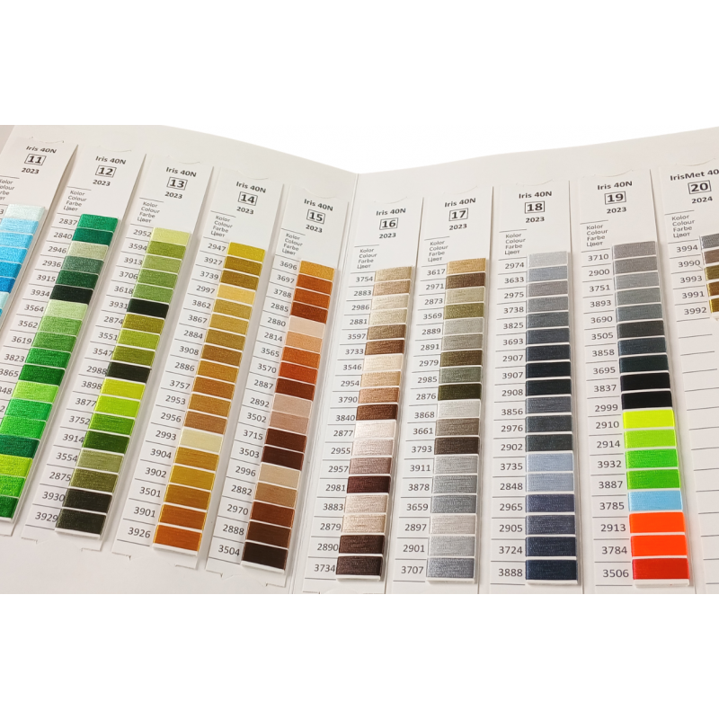 Katalog kolorów nici Iris i IrisMet