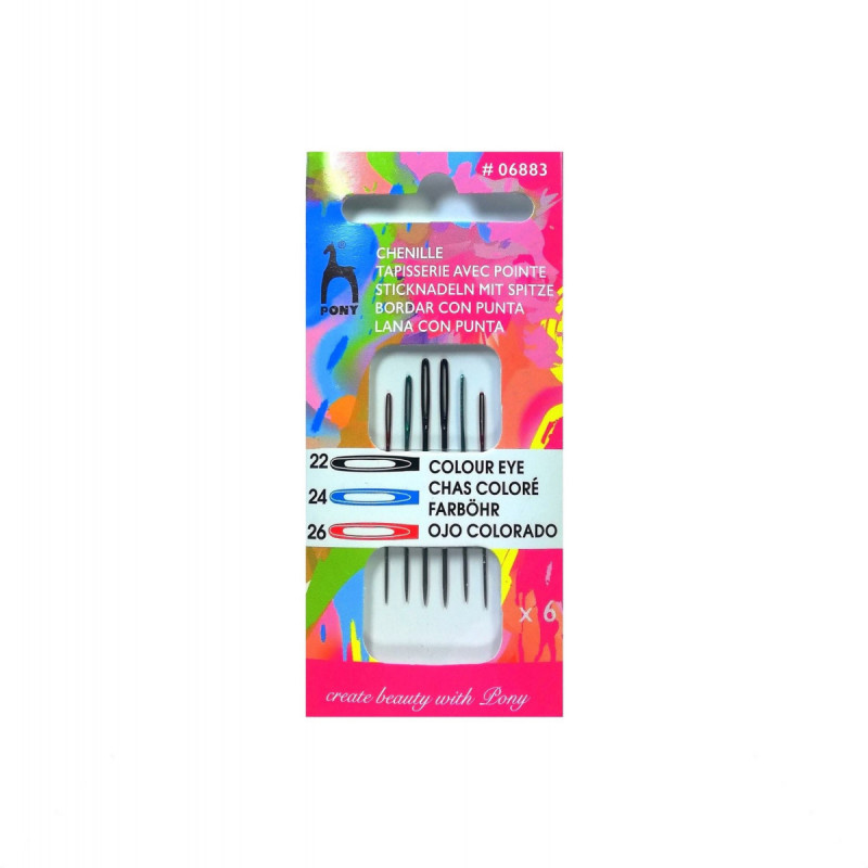 Igły ręczne do haftu z czubkiem PONY - rozm.22-26- 6szt./opak.