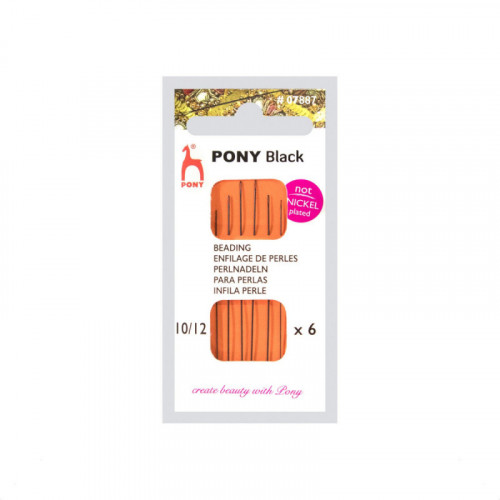 Igły ręczne do nawlekania koralików PONY - BLACK -...