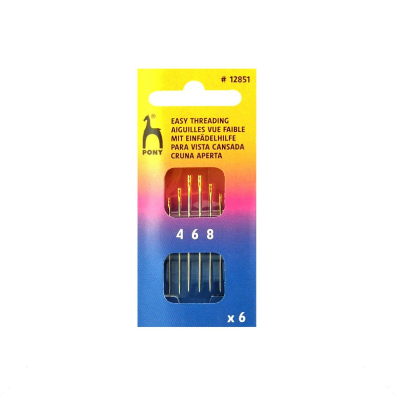 Igły do szycia ręcznego dla słabowidzących PONY - rozm.4/8 - 6szt./opak.