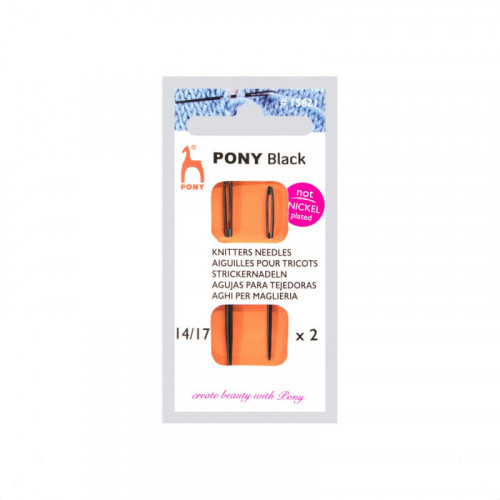 Igły dziewiarskie PONY - BLACK - rozm.14/17 - 2szt./opak.