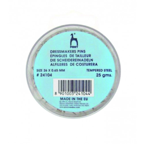 Szpilki niklowane zwykłe z gąbką PONY -0,65x26 mm -...