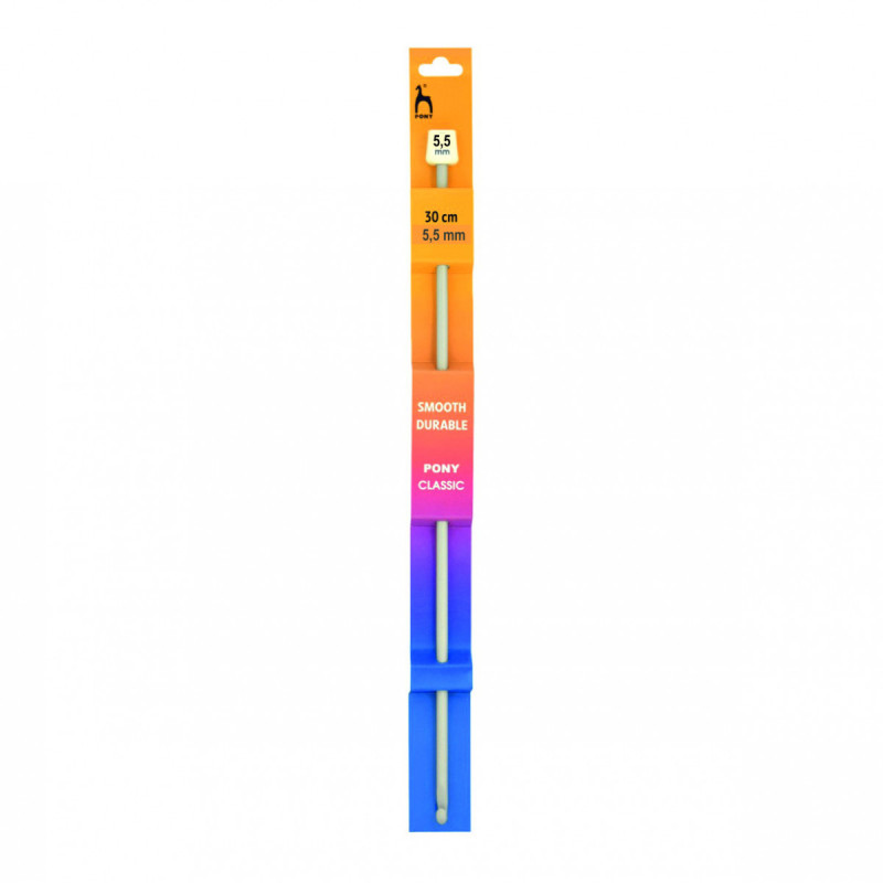 Szydełko tunezyjskie teflonowe PONY - 5,50 mm x 30 cm