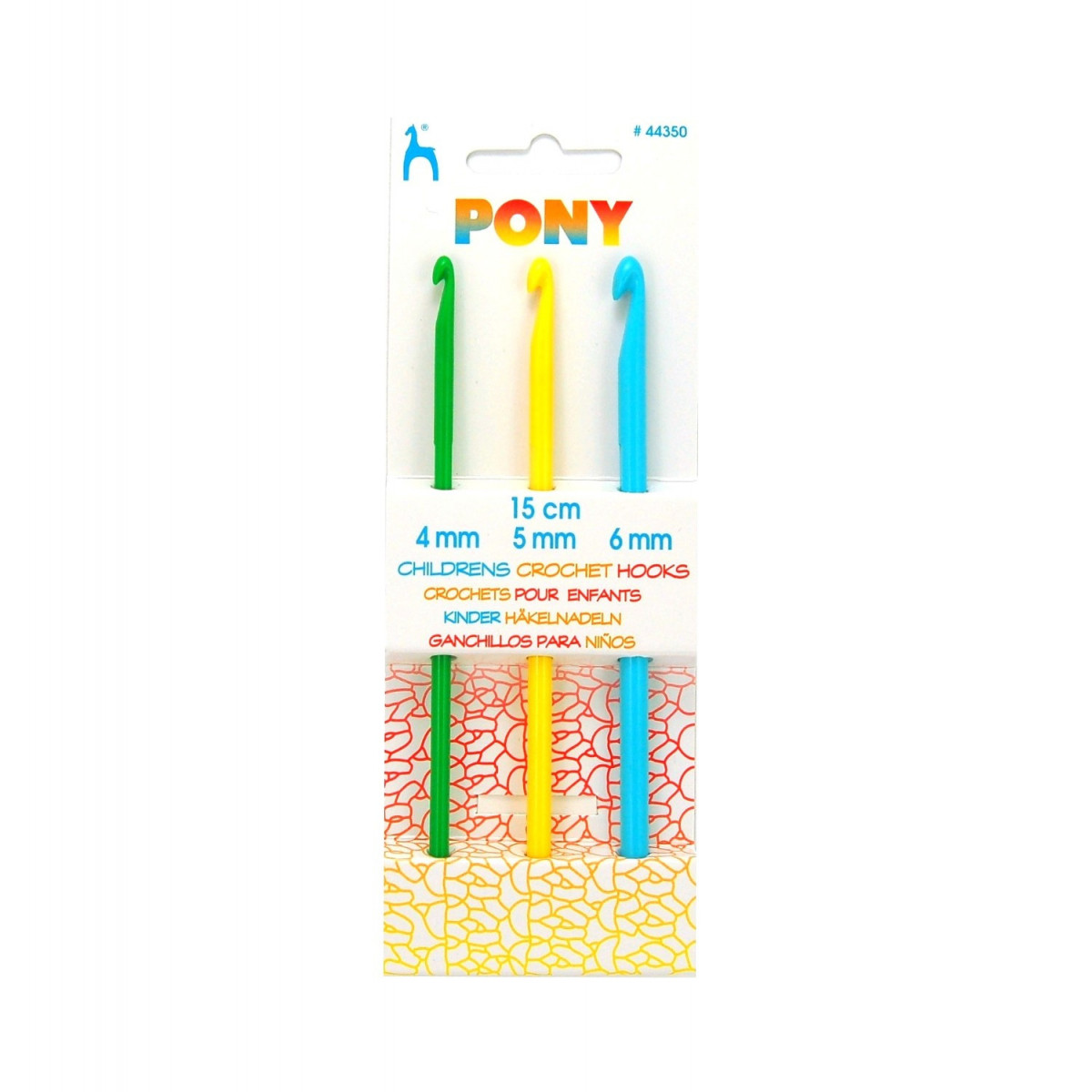 Zestaw szydełek dla dzieci PONY -4-6,00 mm x 15 cm - 3szt./opak.