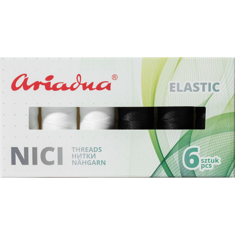 Zestaw Elastic White&Black, Artyn Flex 120/180m, 6 kol.